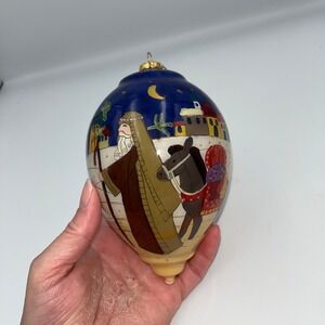 Vintage Hand Painted Christmas Ornament Nativity‎ Scene Wise Men 2012 Gift Box
